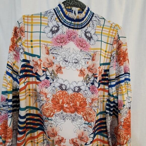 Jealous tomato mock turtleneck floral blouse‎ small - Picture 3 of 10